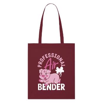 Public Fart Funny Inappropriate - Stanley/Stella Organic Tote Bag - burgundy - Front