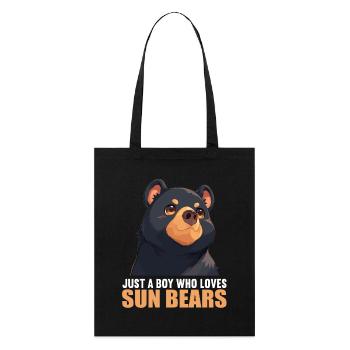 Sun Bear Malaienbär - Stanley/Stella Bio-Stoffbeutel - Schwarz - Vorne