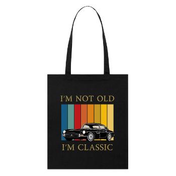 Classic Car Humor  - Stanley/Stella Bio-Stoffbeutel - Schwarz - Vorne