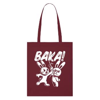 Get Out Unnecessary Social Contact Baka Anime - Stanley/Stella Organic Tote Bag - burgundy - Front