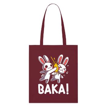 Get Out Unnecessary Social Contact Baka Anime - Stanley/Stella Organic Tote Bag - burgundy - Front