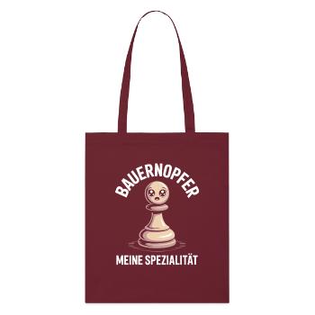 pawn sacrifice chess piece chess game chess - Stanley/Stella Organic Tote Bag - burgundy - Front
