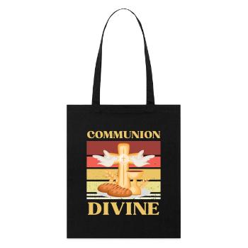 COMMUNION  DIVINE  - PREMIERE COMMUNION - Tote bag bio Stanley/Stella - noir - Devant