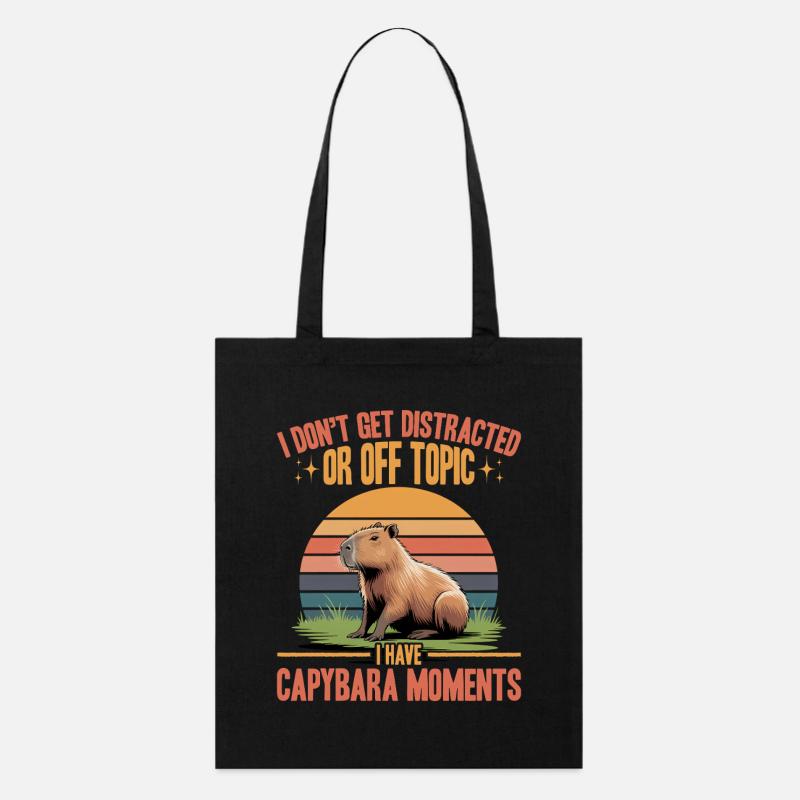 Drôle de Capybara - Tote bag bio Stanley/Stella - noir