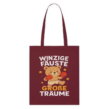 Ours câlin dans le ring de boxe Chemise Motivation - Tote bag bio Stanley/Stella - bordeaux - Devant