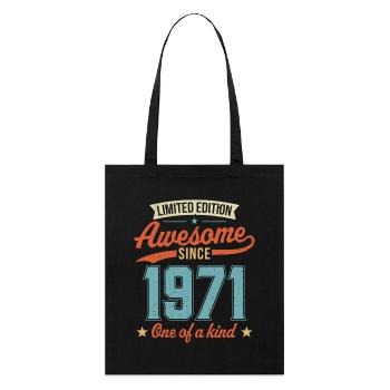Awesome Since 1971 - Stanley/Stella Organic Tote Bag - black - Front