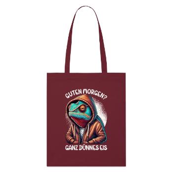 Bonjour caméléon de glace très mince drôle - Tote bag bio Stanley/Stella - bordeaux - Devant