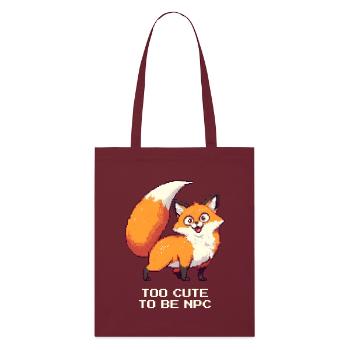 Derpy Fox avec l’énergie du personnage principal - Tote bag bio Stanley/Stella - bordeaux - Devant