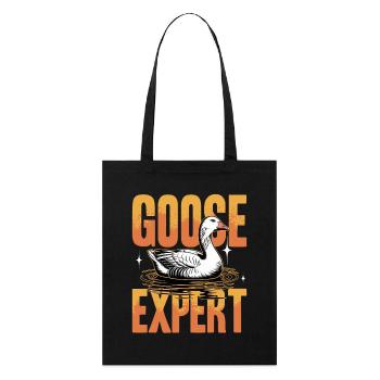 Drôle d’oiseau oie - Tote bag bio Stanley/Stella - noir - Devant