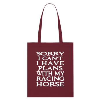 Impossible de le faire Plans de chevaux de course en mouvement - Tote bag bio Stanley/Stella - bordeaux - Devant