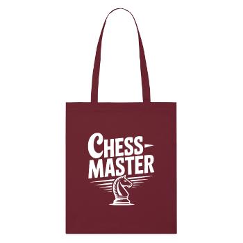 Chess Master Knight - Stanley/Stella Organic Tote Bag - burgundy - Front