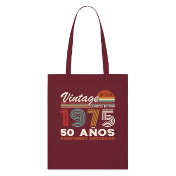 1975 Millésime 50 ans Breaking Schemes - Tote bag bio Stanley/Stella - bordeaux - Devant