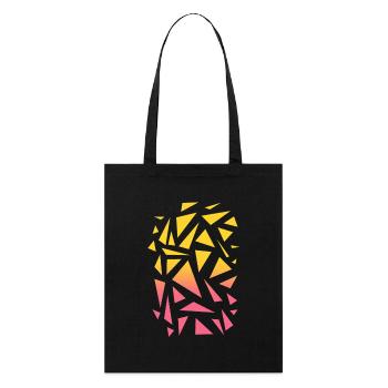 Triangle Pattern - Yellow Red - Stanley/Stella Organic Tote Bag - black - Front