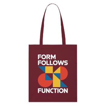 Bauhaus Architecture Architect - Stanley/Stella Organic Tote Bag - burgundy - Front