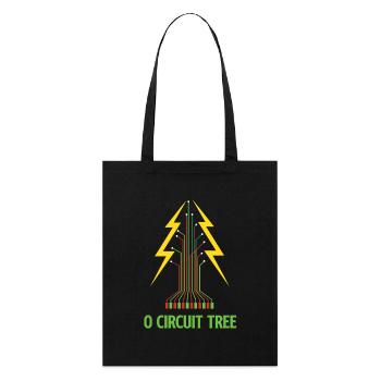 O Circuit Baum Weihnachten Elektroingenieur - Stanley/Stella Bio-Stoffbeutel - Schwarz - Vorne