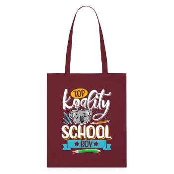 Koala School - Stanley/Stella Organic Tote Bag - burgundy - Front