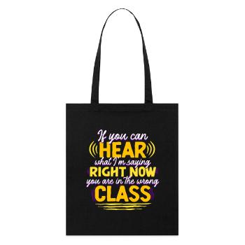ASL Sign Language Interpreter - Stanley/Stella Organic Tote Bag - black - Front