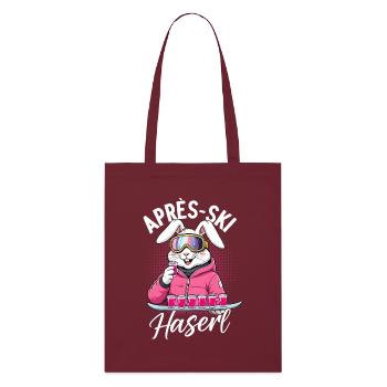 Lapin d’après-ski - Tote bag bio Stanley/Stella - bordeaux - Devant