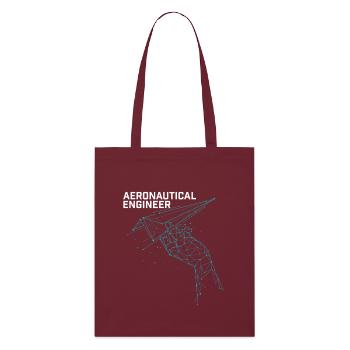 Luftfahrtingenieur Flugzeug Wissenschaft Nerd Geschenk - Stanley/Stella Bio-Stoffbeutel - Burgunderrot - Vorne