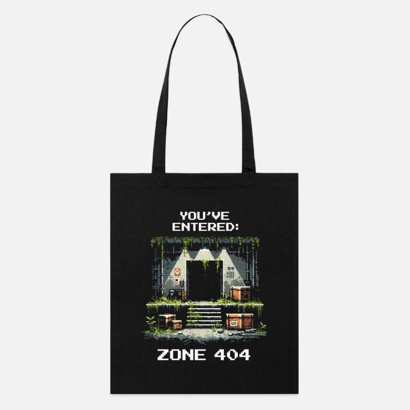 Découverte de la Zone 404 | Localisation non trouvée - Humour - Tote bag bio Stanley/Stella - noir