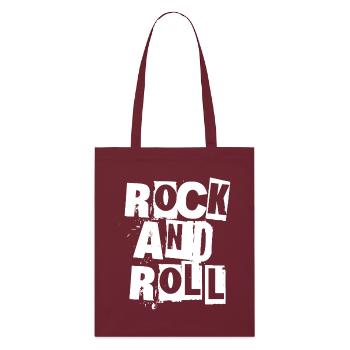 Typographie rock and roll grunge - Tote bag bio Stanley/Stella - bordeaux - Devant
