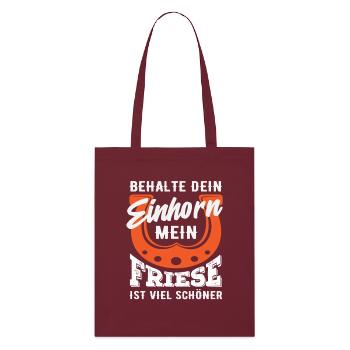 Licorne Frison cheval cheval fille équitation poney Fans - Tote bag bio Stanley/Stella - bordeaux - Devant