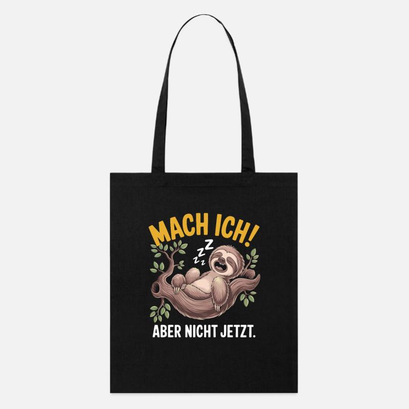 Mais je ne le fais plus maintenant, drôle de paresseux - Tote bag bio Stanley/Stella - noir