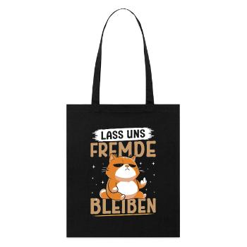 Mallorca LASS UNS FREMDE BLEIBEN Lustiges - Stanley/Stella Bio-Stoffbeutel - Schwarz - Vorne