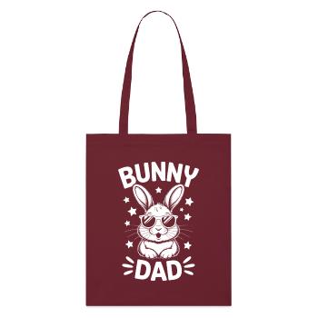 Bunny Saying, Dad Rabbit, Father Bunny Gift - Stanley/Stella Organic Tote Bag - burgundy - Front