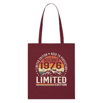 December 1976 - Stanley/Stella Organic Tote Bag - burgundy - Front
