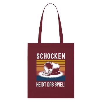 Schocken is the name of the game! Dice Puzzle Jule - Stanley/Stella Organic Tote Bag - burgundy - Front
