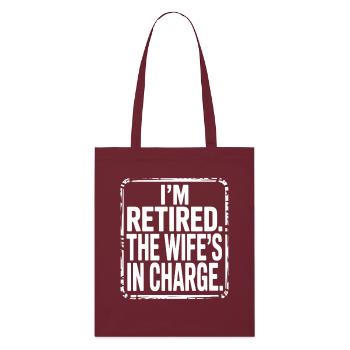 Épouse retraitée en charge Tee - Tote bag bio Stanley/Stella - bordeaux - Devant