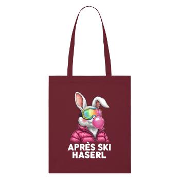 Après-ski lapin Pink Bubble Gum - Tote bag bio Stanley/Stella - bordeaux - Devant
