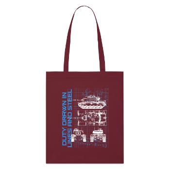 Mécanicien militaire - Tote bag bio Stanley/Stella - bordeaux - Devant