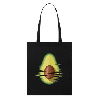 Avocado Glitch Graphic - Stanley/Stella Organic Tote Bag - black - Front