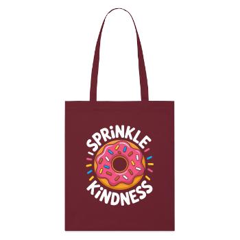 Sprinkle Kindness Herzlichkeit Donut  Liebe - Stanley/Stella Bio-Stoffbeutel - Burgunderrot - Vorne