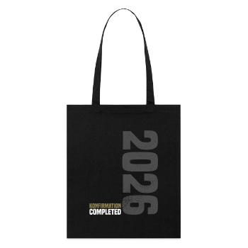 Félicitations Confirmation 2026 - Tote bag bio Stanley/Stella - noir - Devant