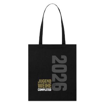 Jugendweihe 2026 - Stanley/Stella Bio-Stoffbeutel - Schwarz - Vorne