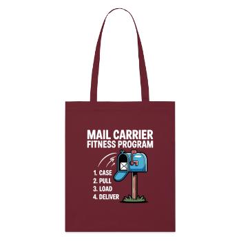 Funny Mail Carrier Mailman I Fitness Programm Post - Stanley/Stella Organic Tote Bag - burgundy - Front