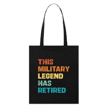 This Military Legend Retired - Stanley/Stella Bio-Stoffbeutel - Schwarz - Vorne