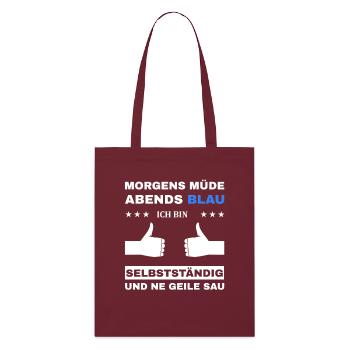Fatigué le matin, bleu le soir, indépendant - Tote bag bio Stanley/Stella - bordeaux - Devant