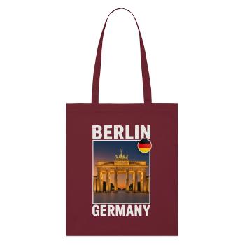 Berlin Brandenburger Tor - Stanley/Stella Bio-Stoffbeutel - Burgunderrot - Vorne