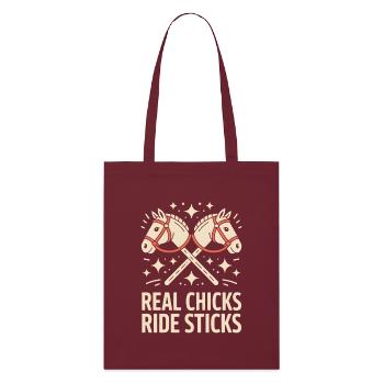 Hobby Horsing - Stanley/Stella Organic Tote Bag - burgundy - Front