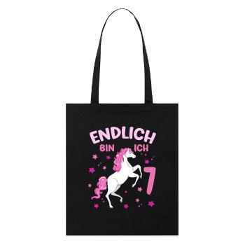 7 Jahre alt Pferd Endlich Bin Ich 7 Mädchen 7. - Stanley/Stella Organic Tote Bag - black - Front