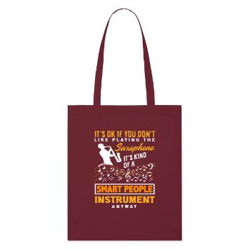 Saxophone Smart People Instrument Pride - Tote bag bio Stanley/Stella - bordeaux - Devant