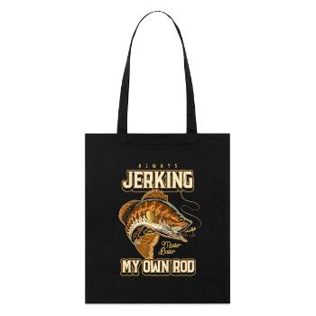 Toujours en train de branler ma canne en train de pêcher bizarrement - Tote bag bio Stanley/Stella - noir - Devant