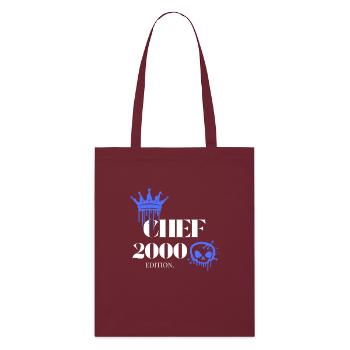 Chef Edition 2000 25 Geburtstag Spruch - Stanley/Stella Bio-Stoffbeutel - Burgunderrot - Vorne