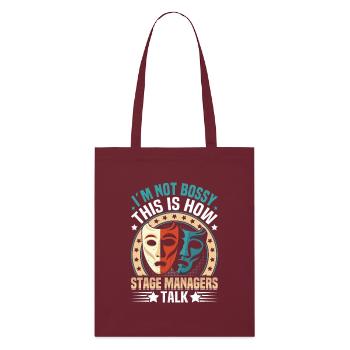  Professional Backstage Manager Theatre Crew Stage - Stanley/Stella Organic Tote Bag - burgundy - Front