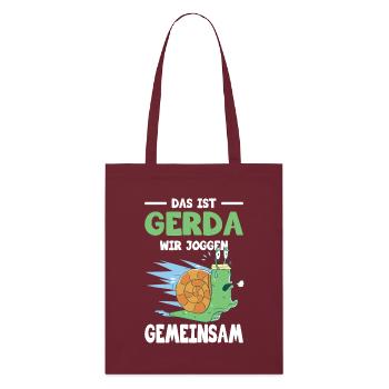 Jogging, Coureur Cadeau, Sport, Forme physique - Tote bag bio Stanley/Stella - bordeaux - Devant