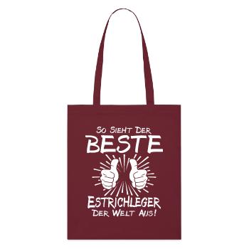 Bester Estrichleger - Stanley/Stella Bio-Stoffbeutel - Burgunderrot - Vorne